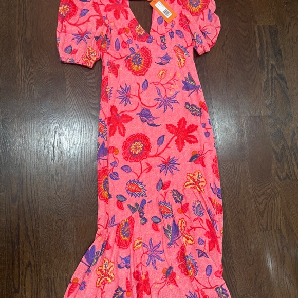 Rhode midi bubble sleeve dress - Picture 2 of 4